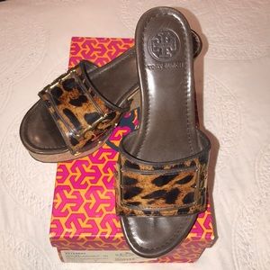 Tory Burch Pamela-Leopard wedge